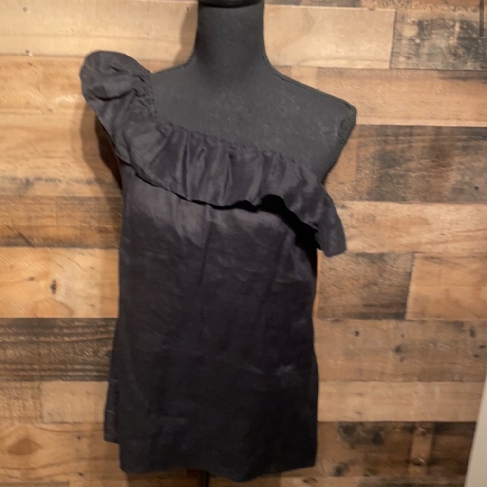 J. Crew Linen Convertible Ruffle Top - Picture 3 of 7